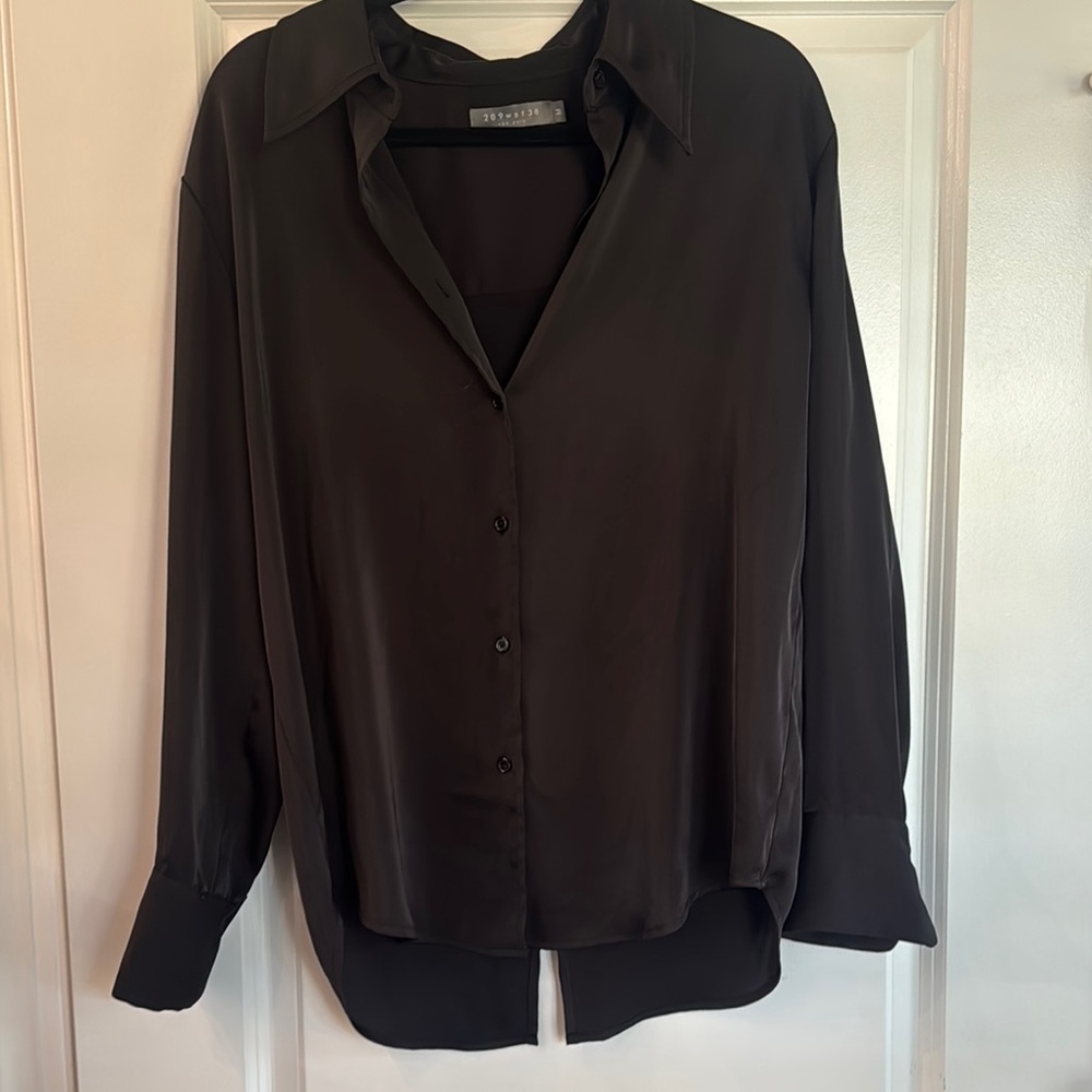 Black Button-Up Blouse